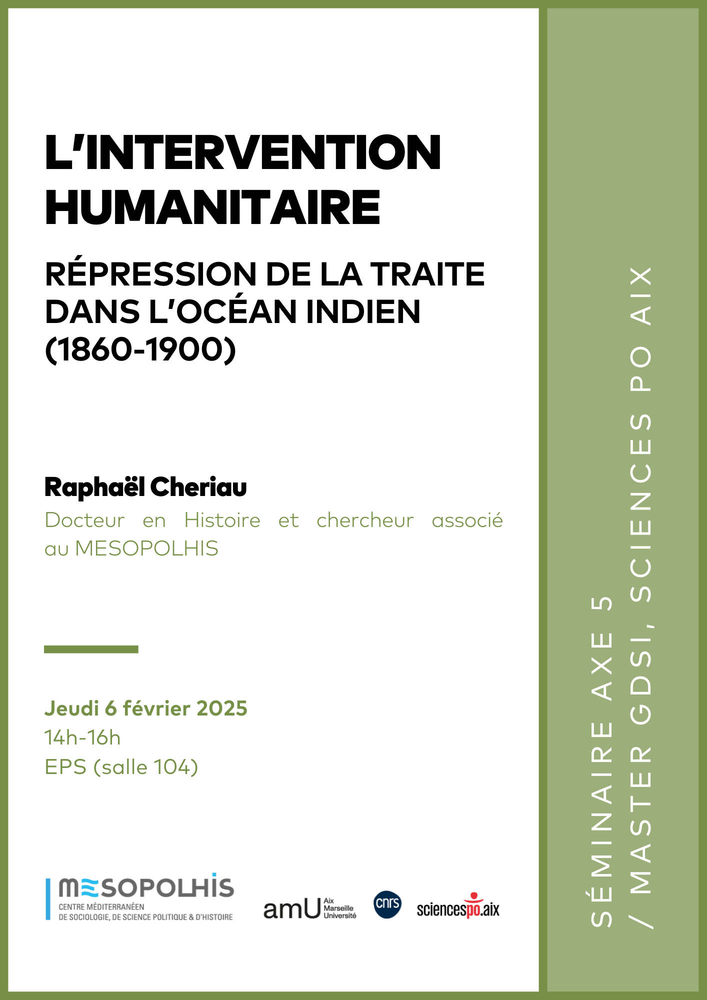 Séminaires Axe 5 6 février 2025