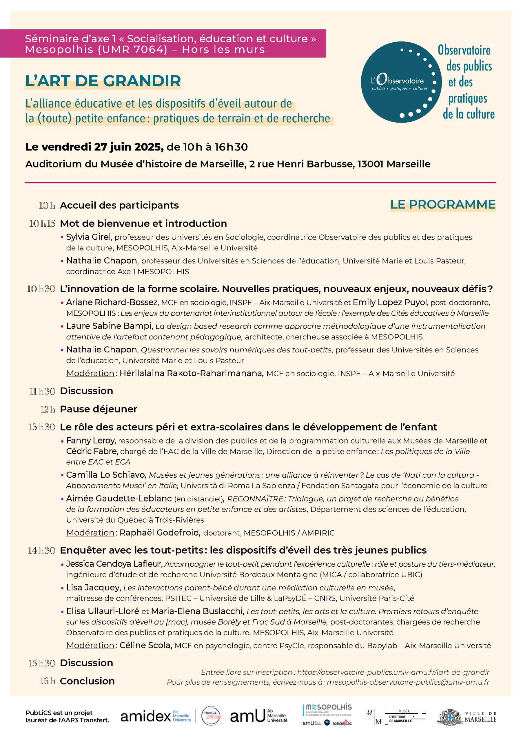 Programme JE 27 juin 2025
