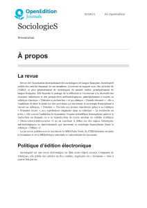 revue sociologies revue sociologies