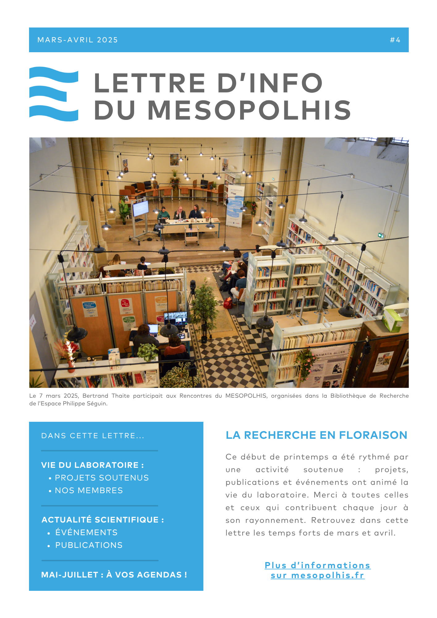 LETTRE D’INFO DU MESOPOLHIS Mars Avril 2025