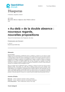 "Beyond the double absence _ new perspectives, new proposals