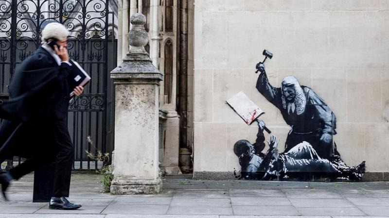 Instagram publication on Banksy's account. Royal Courts of Justice, London, 08 September 2025