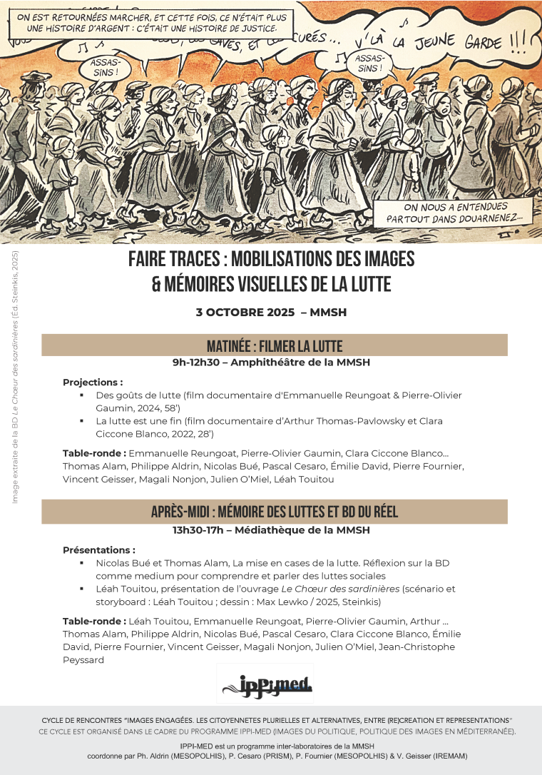 CYCLE DE RENCONTRES « IMAGES ENGAGÉES »  Faire trace - mobilisations des images et mémoires visuelles de la lutte  3 OCTOBRE 2025