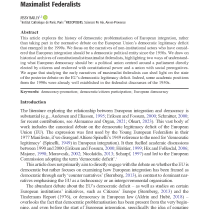 J of Common Market Studies - 2025 - Bailly - Revisiting the EU s Democratic Deficit Archival Insights From Maximalist_Page_01