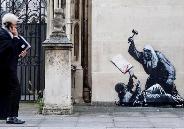 Publication Instagram sur le compte de Banksy. Royal Courts of Justice, Londres, 08 septembre 2025