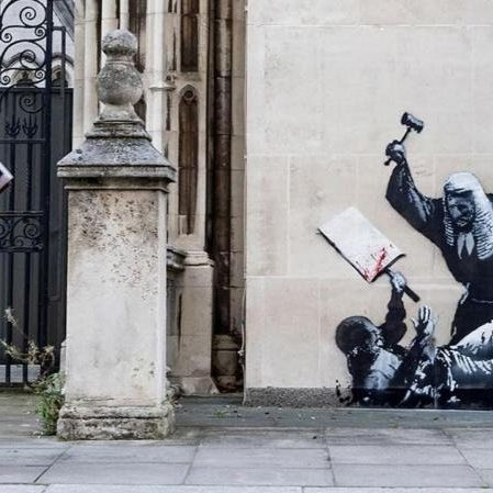 Publication Instagram sur le compte de Banksy. Royal Courts of Justice, Londres, 08 septembre 2025